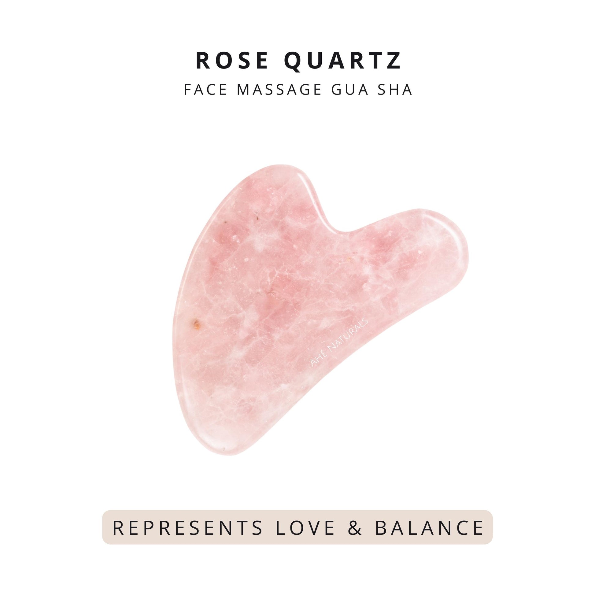 Rose Quartz Gua Sha - Ahé Naturals