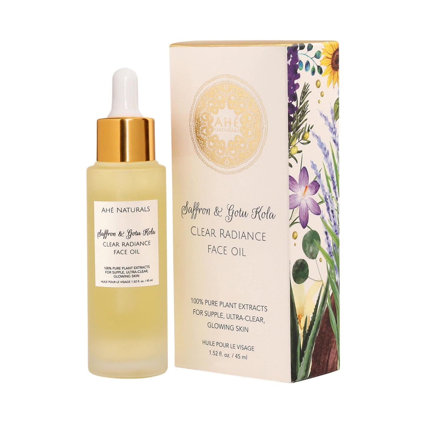 Clear Radiance Saffron & Gotu Kola Face Oil - Ahé Naturals