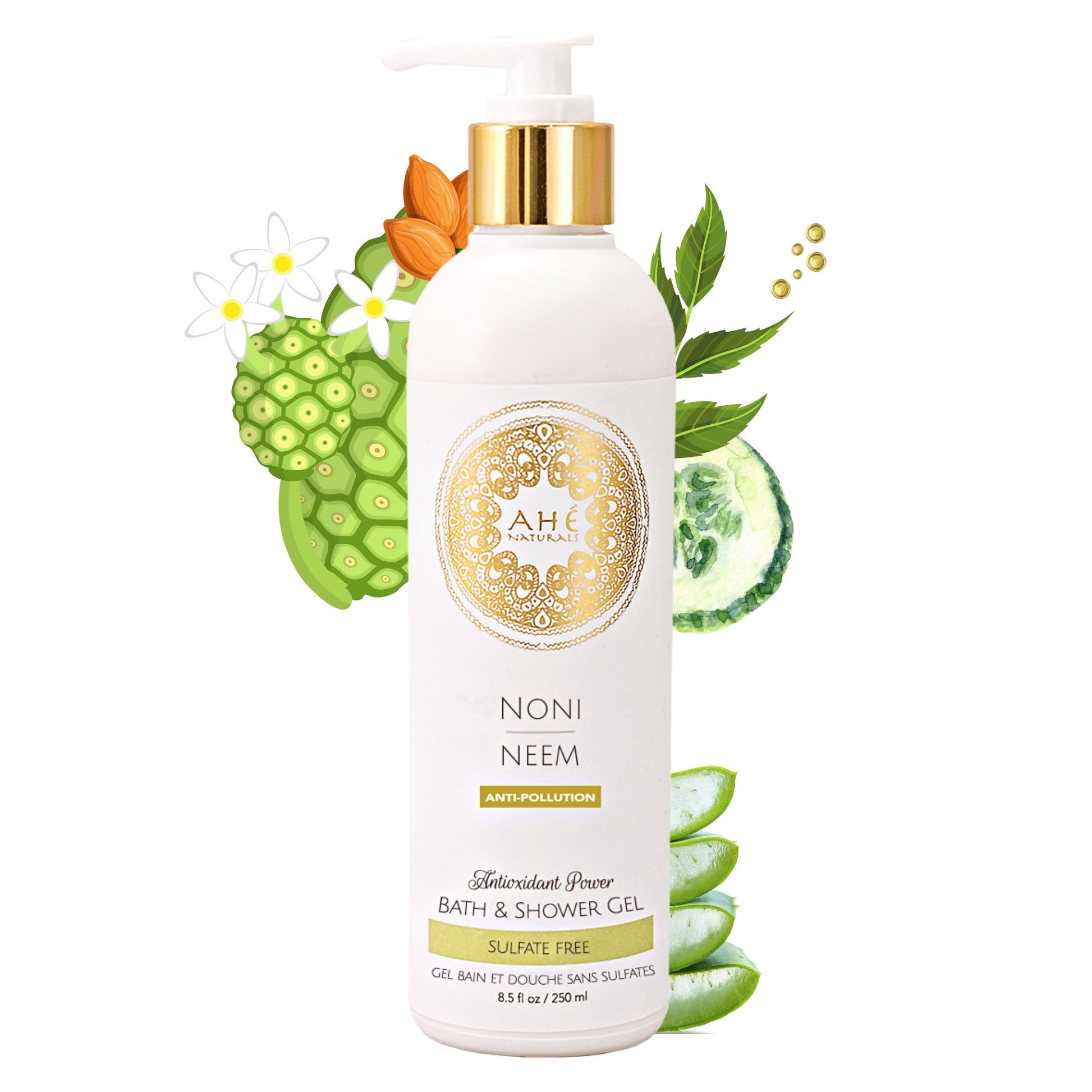 Noni & Neem Bath & Shower Gel - Ahé Naturals