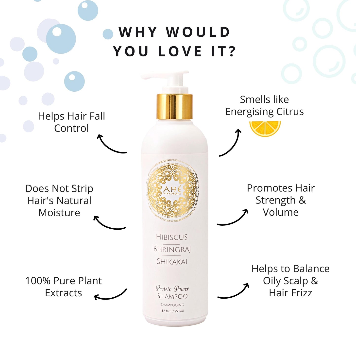 Hibiscus, Bhringraj & Shikakai Shampoo - Ahé Naturals