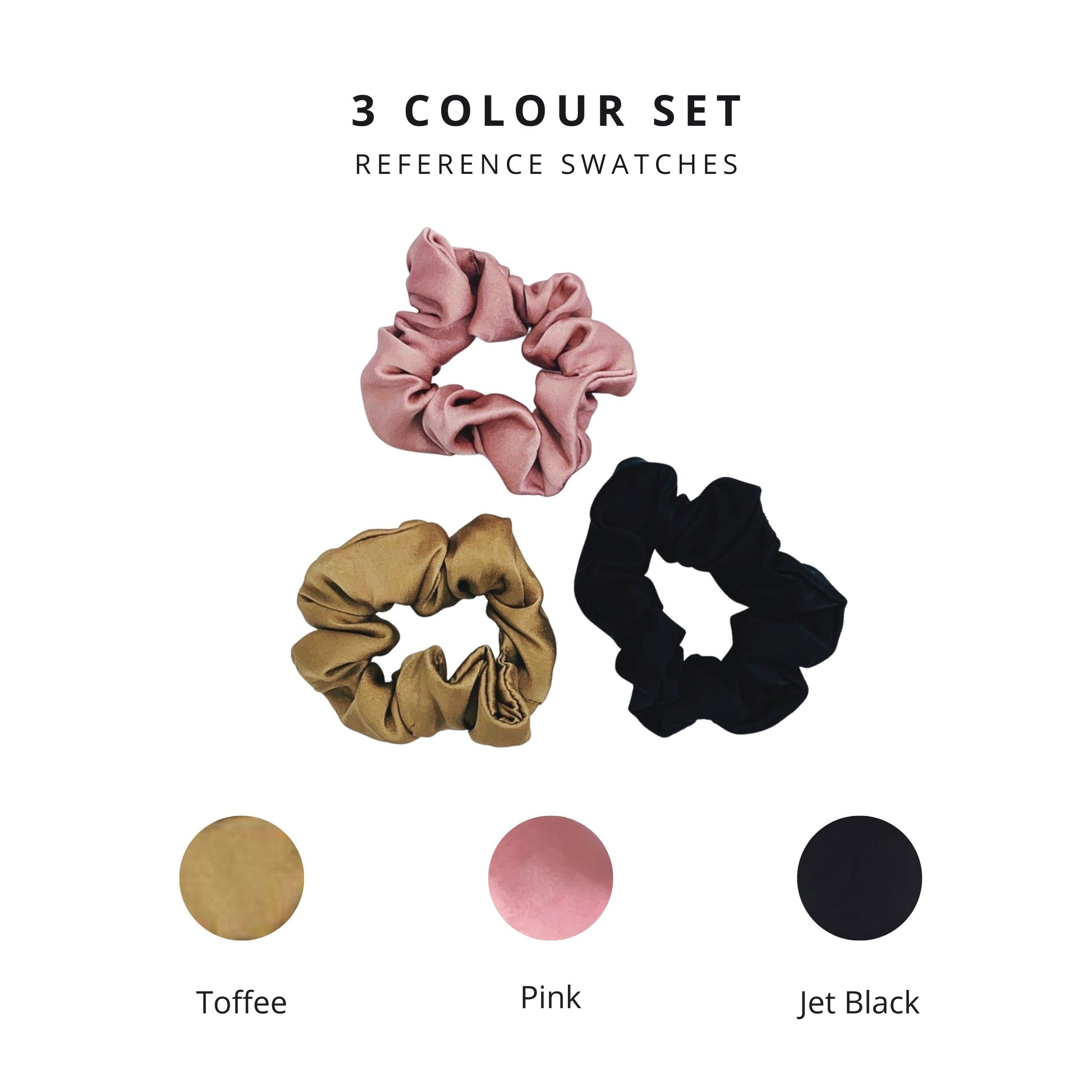 Mulberry Silk Scrunchies - Set of 3 - Ahé Naturals