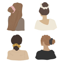 Load image into Gallery viewer, Mulberry Silk Scrunchies - Set of 3 - Ahé Naturals
