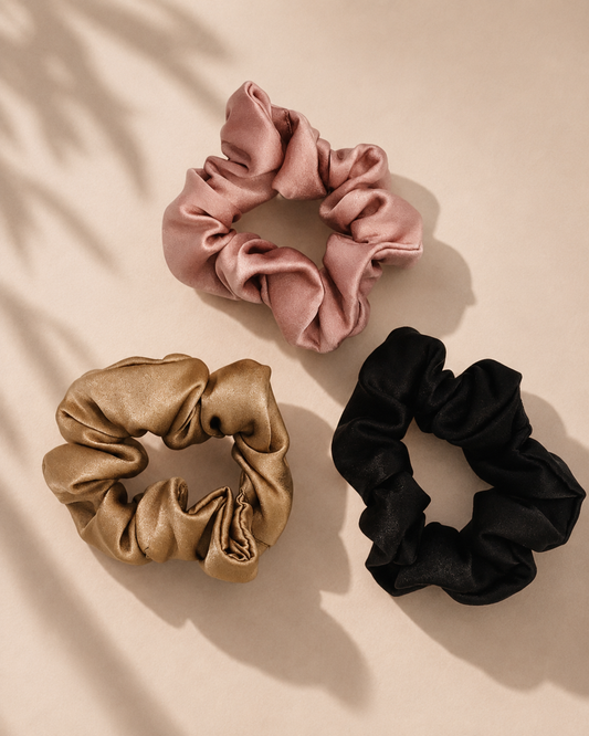 Mulberry Silk Scrunchies - Set of 3