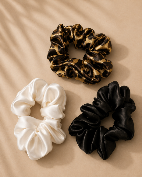Mulberry Silk Scrunchies - Set of 3
