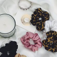 Load image into Gallery viewer, Mulberry Silk Scrunchies - Set of 3 - Ahé Naturals
