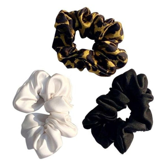 Mulberry Silk Scrunchies - Set of 3 - Ahé Naturals